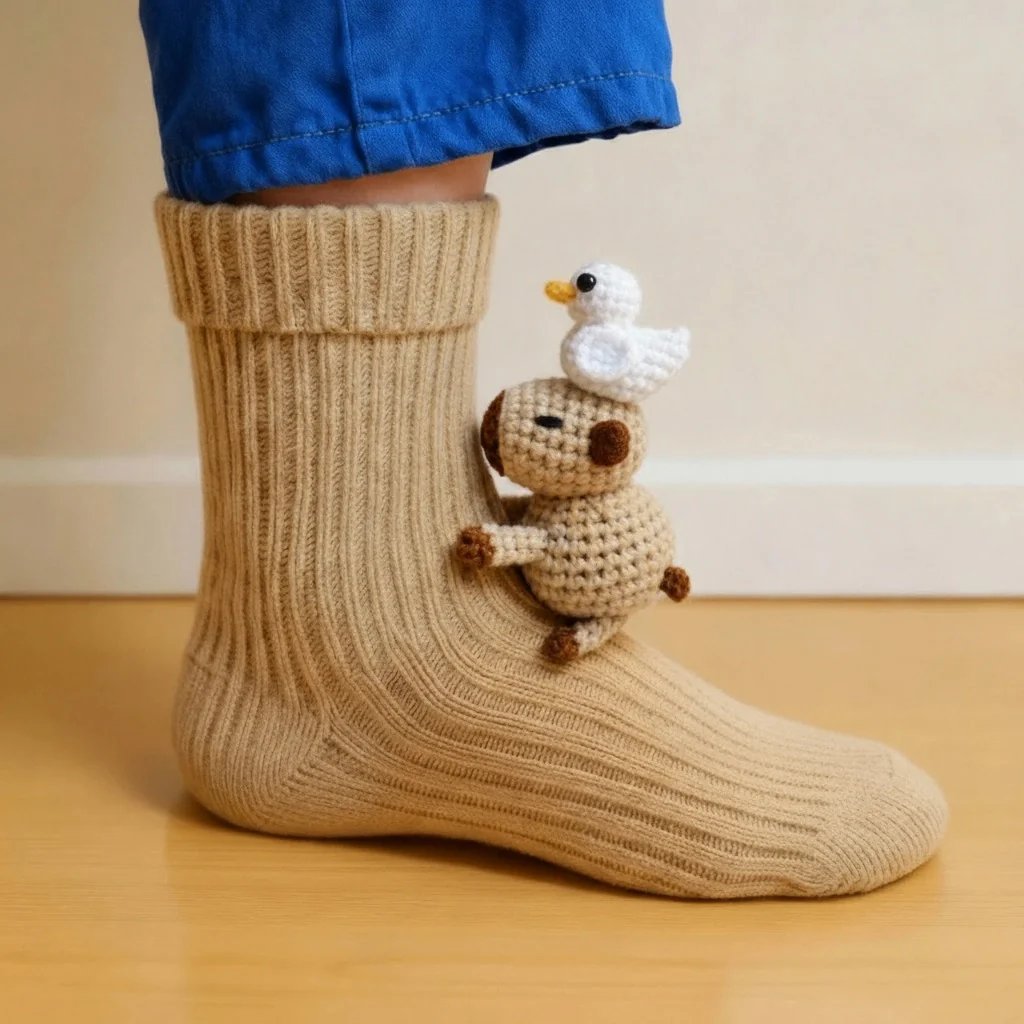🔥Last Day 49% OFF🧦Hand Crocheted 3D Animal Socks