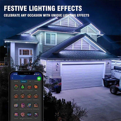 Smart Rainbow LED Permanent Outdoor Light – Smartlight 🎁