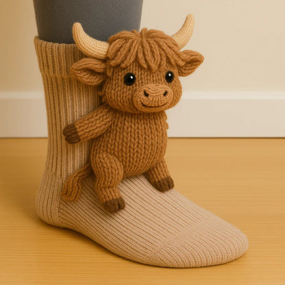 🔥Last Day 49% OFF🧦Hand Crocheted 3D Animal Socks