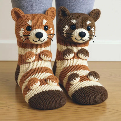 🔥Last Day 49% OFF🧦Hand Crocheted 3D Animal Socks