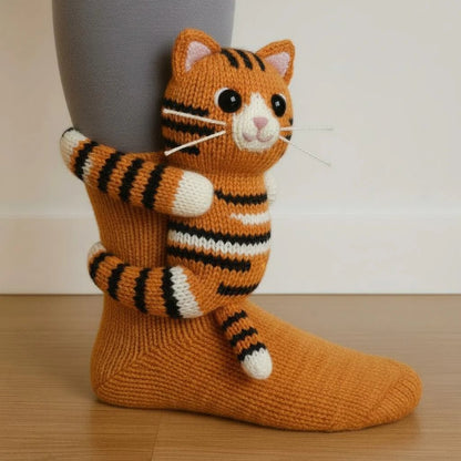 🔥Last Day 49% OFF🧦Hand Crocheted 3D Animal Socks