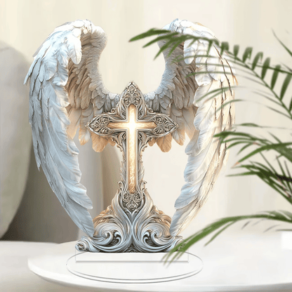 💖LAST DAY SALE 70% OFF-🪽Gorgeous Angel Wings Cross Decoration✝️