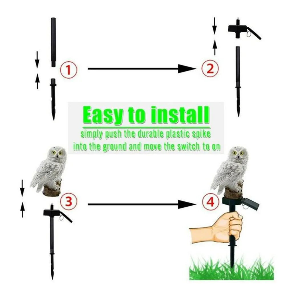 🦉🌕HOT SALE -Led Solar Power Outdoor Garden Waterproof Owl Stake